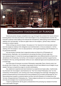 philosophy statement of purpose sample