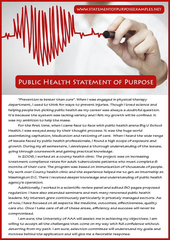 personal statement masters degree public health