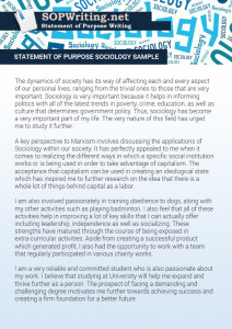 statement of purpose sociology sample