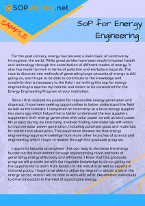 sop for energy engineering sample