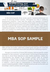 MBA Statement of Purpose Example