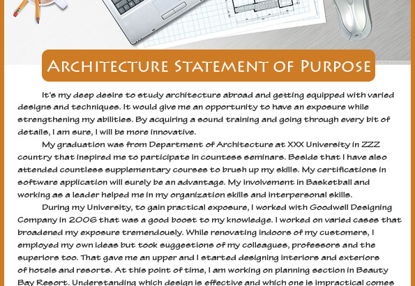 Successful Architecture Statement of Purpose Sample