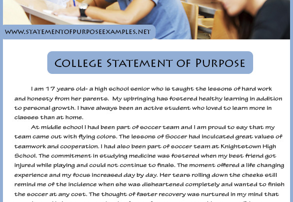 college statement of purpose