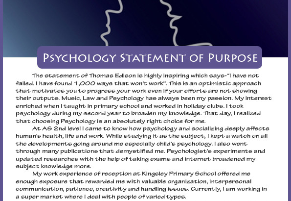 statement of purpose psychology sample