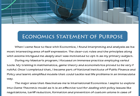 statement of purpose sample economics