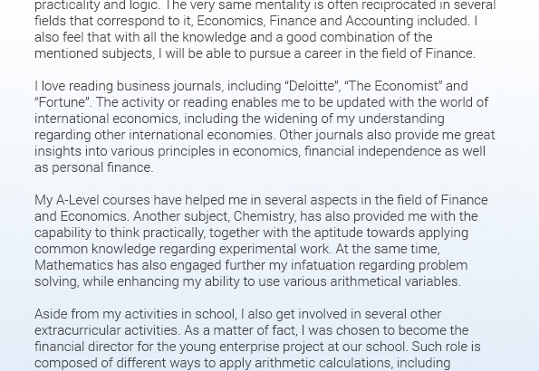 university statement of purpose sample
