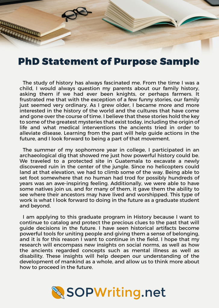 Help With Statement Of Purpose For PhD