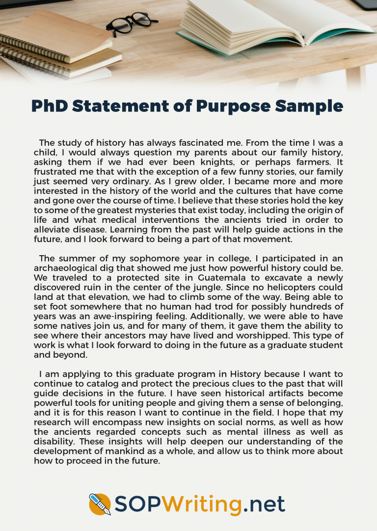 statement of purpose for phd samples