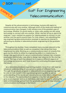 sop engineering telecommunication example