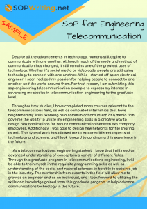 sop engineering telekommunikation exempel